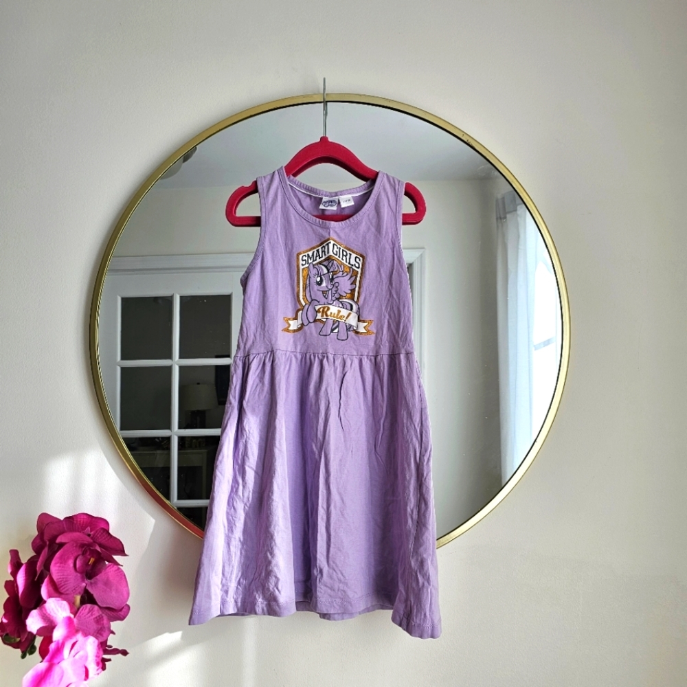 My Little Pony Twilight Sparkle Dress Girls 122/128 Purple Cotton Sleeveless Dre